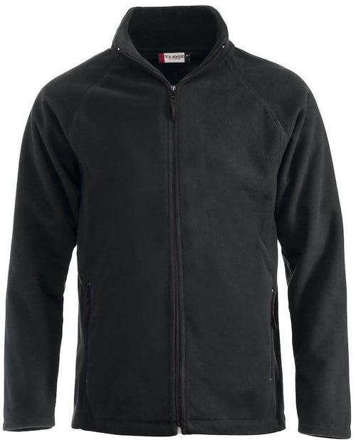 Giacca Felpa Nera in Pile LAMINATO con Zip Lunga Clique Melvin Trattamento Antivento e Antipilling Colore Nero