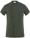Giacca Harry Verde Militare Casacca Uomo Manica Corta No Stiro Elasticizzata Traspirante Superleggera