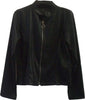 Giacca in eco pelle sintetica da donna nero con zip art. 089/b giubbino donna in ecopelle Italy moda giubbino donna L'Orchidea - Siderno, Commerciovirtuoso.it
