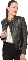 Giacca in pelle da donna Isaco & Kawa leather jacket Moda/Donna/Abbigliamento/Giacche e cappotti/Giacche Scontolo.net - Potenza, Commerciovirtuoso.it