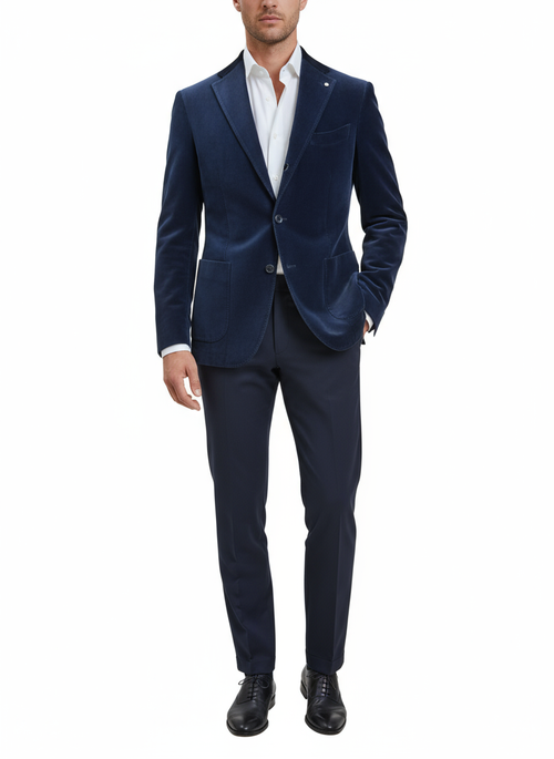 Abito uomo L.B.M. 1911 - Velluto rigato blu