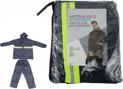Giacca Mantella Impermeabile Pvc Anti Pioggia Con Cappuccio Pantaloni Uomo 59018 Abbigliamento e Accessori > Accessori Abbigliamento > Impermeabili Trade Shop italia - Napoli, Commerciovirtuoso.it
