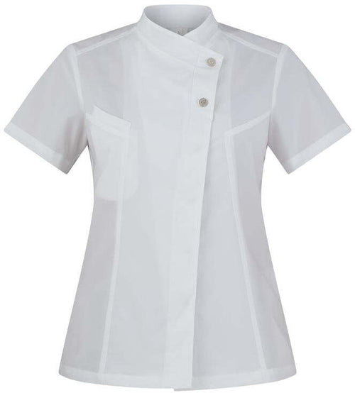 Giacca Megan Bianco casacca Donna Manica Corta No Stiro Elasticizzata Traspirante Superleggera
