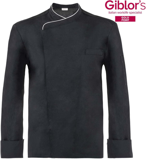 Giacca Patrick Nero Giacca Cuoco Maniche Lunghe con Profilo