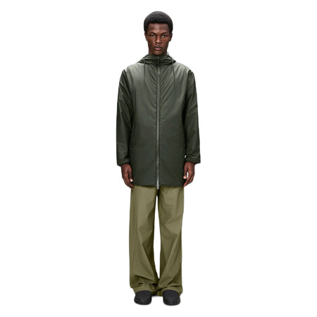RAINS giacca rains antipioggia unisex lohja long jacket w3t2 - verde da uomo