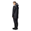 RAINS giacca rains unisex antipioggia long storm breaker w3 - black da uomo
