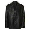 SELECTED HOMME giacca selected homme grain leather hybrid blazer - black da uomo