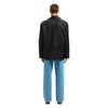 SELECTED HOMME giacca selected homme grain leather hybrid blazer - black da uomo