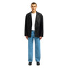SELECTED HOMME giacca selected homme grain leather hybrid blazer - black da uomo