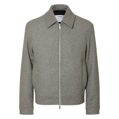 SELECTED HOMME giacca selected homme philip wool blend jacket - grey da uomo
