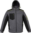 Giacca Softshell Imbottita Grigio con Maniche Staccabili Giacca Antivento con cappuccio