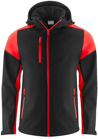Giacca Softshell Nero Rosso Giacca Ecosostenibile Antivento Traspirante Impermeabile