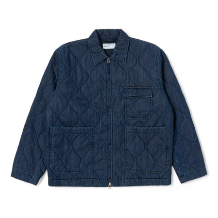 UNIVERSAL WORKS giacca universal works gower jacket - indigo da uomo