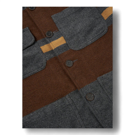 UNIVERSAL WORKS giacca universal works merchant - charcoal stripe da uomo