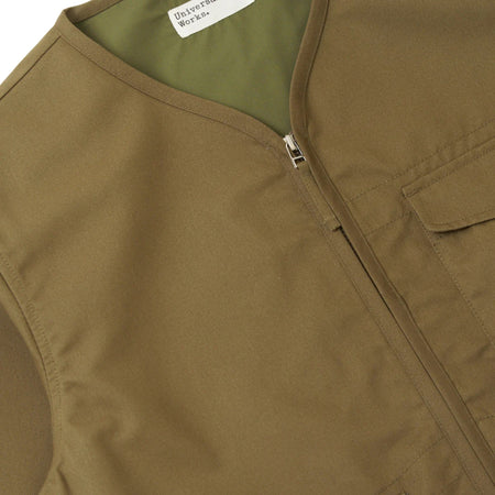 UNIVERSAL WORKS giacca universal works parachute liner jacket brushed polytech - khaki da uomo