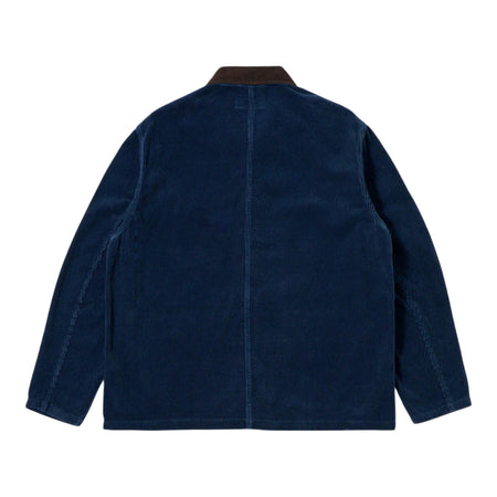 UNIVERSAL WORKS giacca universal works utility jacket recycled indigo cord - indigo da uomo