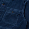 UNIVERSAL WORKS giacca universal works utility jacket recycled indigo cord - indigo da uomo