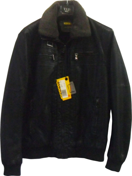 Giacca uomo in ecopelle calda imbottita con pellicciotto giubotto in eco pelle con zip art. 31735 MORRIS giubbino uomo L'Orchidea - Siderno, Commerciovirtuoso.it