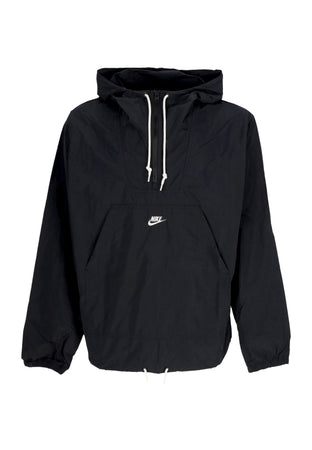 Nike Giacca a Vento Infilabile Uomo Club Marina Anorak Jacket Black/white da uomo