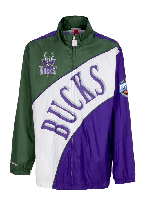 MITCHELL & NESS Giacca a Vento Uomo Nba Arched Retro Lined Windbreaker Milbuc Multi/white da uomo
