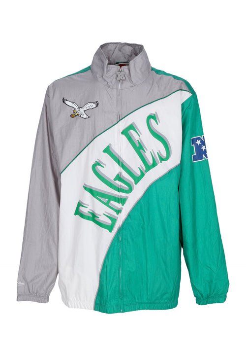 MITCHELL & NESS Giacca a Vento Uomo Nfl Arched Retro Lined Windbreaker Phieag Multi/white da uomo