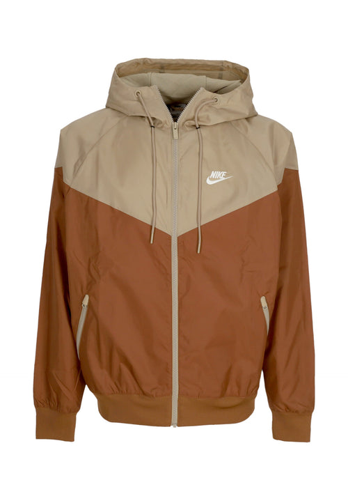 Nike Giacca a Vento Uomo Sportswear Woven Lined Windrunner Hooded Jacket Lt British Tan/khaki/sail da uomo