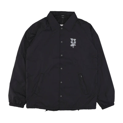 HUF Giacca Coach Jacket Uomo Megablast Coaches Jacket Black da uomo
