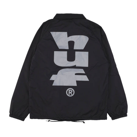 HUF Giacca Coach Jacket Uomo Megablast Coaches Jacket Black da uomo