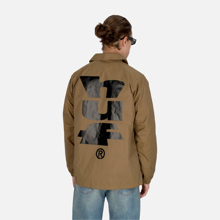 HUF Giacca Coach Jacket Uomo Megablast Coaches Jacket Camel da uomo