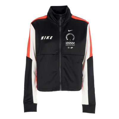Nike Giacca Tuta Corta Donna W Sportswear Track Top Black/lt Crimson/white da donna
