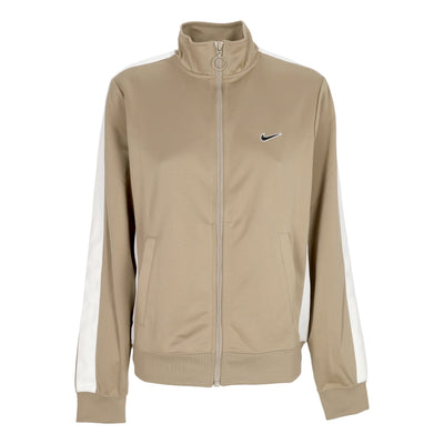Nike Giacca Tuta Donna W Sportswear Poly-knit Swoosh Jacket Khaki/white da donna