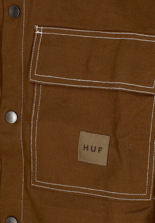 HUF Giacca Workwear Uomo Mason Shacket Espresso da uomo
