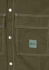 HUF Giacca Workwear Uomo Mason Shacket Hunter Green da uomo