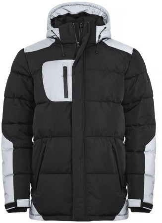 Giaccone Dumas Nero con Inserti Riflettenti Giacca Uomo Invernale Imbottita