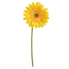 Fiore decorativo Gerbera con petali gialli decorazione centrotavola h 55 cm