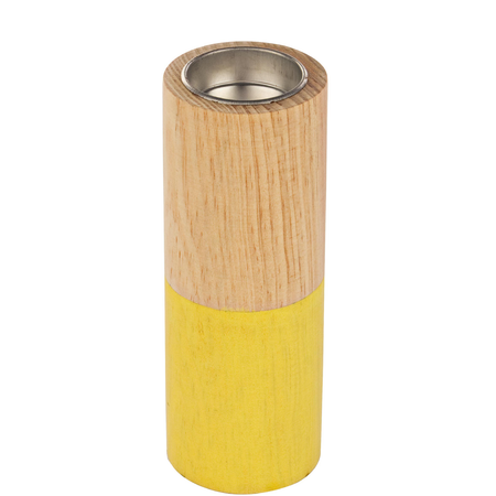 Porta candela block realizzato in legno in varie tonalità di colore