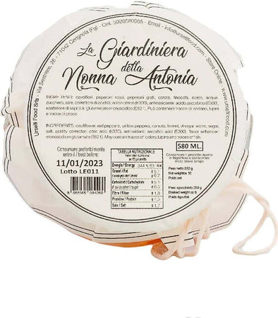 Giardiniera di verdure in Agrodolce 580ml della Nonna Antonia con Carote Peperoni Rossi Gialli e Verdi Cavolfiori e Finocchi Sott'Aceti Ideali per Insalata di Riso o Contorni Sott'aceti Urselli Food, Commerciovirtuoso.it