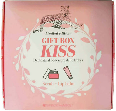 Gift Box Kiss Cofanetto Regalo Balsamo Labbra Emolliente 15 Ml Scrub Labbra Levigante 15 Ml Limited Edition A Sostegno Del Parco Natura Viva Specchiasol