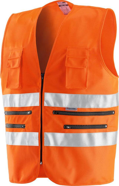 Gilet alta visibilità 100% poliestere smanicato con bande rifrangenti Fai da te/Sicurezza e protezione/Attrezzature per sicurezza sul lavoro/Abbigliamento La Zappa - Altamura, Commerciovirtuoso.it