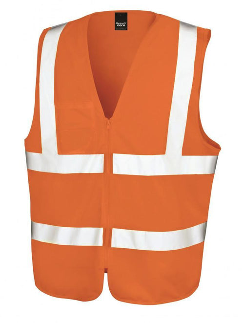 Gilet Alta Visibilità Tabard con Zip Gilet Cantiere con Cerniera
