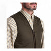 BARBOUR gilet barbour polarquilt waistcoat zip liner - olive da uomo