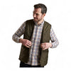 BARBOUR gilet barbour polarquilt waistcoat zip liner - olive da uomo