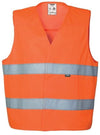 Gilet Basic Hi-Vis Arancio Gilet da Lavoro Alta Visibilità da Cantiere Asfaltatore Lavori Stradali