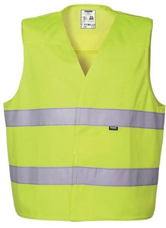 Gilet Basic Hi-Vis Giallo Gilet da Lavoro Alta Visibilità da Cantiere Asfaltatore Lavori Stradali