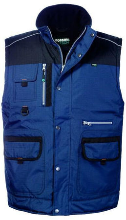 Gilet Bradford Blu Gilet Imbottito da Lavoro Elettricista Meccanico Magazzino Officina