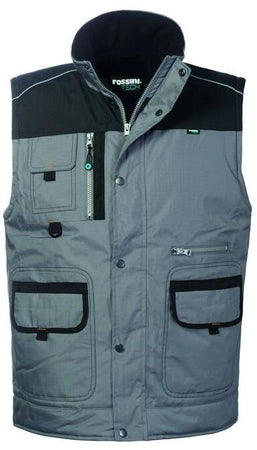 Gilet Bradford Grigio Gilet Imbottito da Lavoro Elettricista Meccanico Magazzino Officina