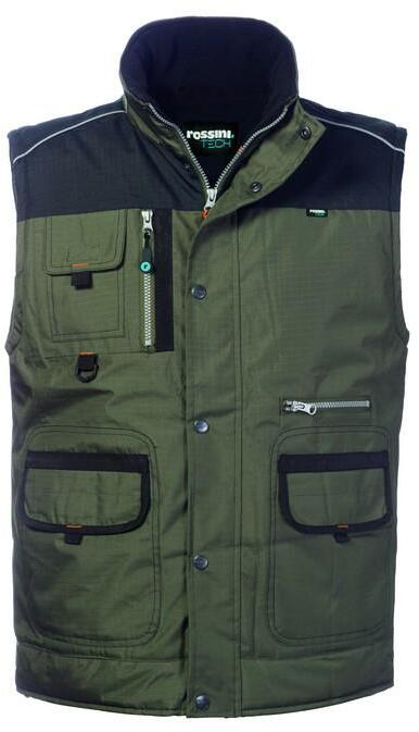 Gilet Bradford Verde Gilet Imbottito da Lavoro Elettricista Meccanico Magazzino Officina