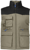 Gilet Imbottito Beige Projob Multitasche Bicolore Gilet Meccanico Magazzino Industria