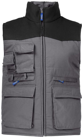 Gilet Imbottito Grigio Projob Multitasche Bicolore Gilet Meccanico Magazzino Industria