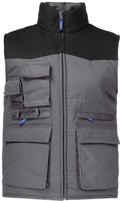 Gilet Imbottito Grigio Projob Multitasche Bicolore Gilet Meccanico Magazzino Industria